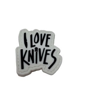 Pete’s Pirate Life Peter Mckinnon I Love Knives Patch Glow White PPL Moto NEW